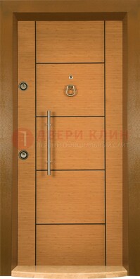 Коричневая входная дверь c МДФ панелью ЧД-13 в частный дом в Ивантеевке