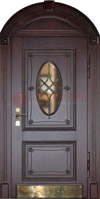 Арочная металлическая дверь с виноритом ДА-38 в Ивантеевке