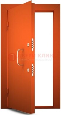 Оранжевая стальная бронированная дверь с нитроэмалью ДБ-2 в Ивантеевке