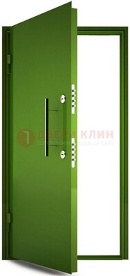 Зеленая металлическая бронированная дверь ДБ-8 в Ивантеевке