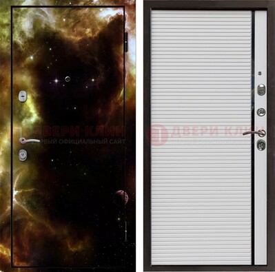 Стальная дверь с фотопечатью космоса ДФ-14 в Ивантеевке