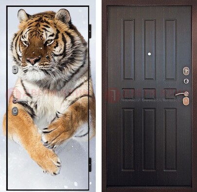 Металлическая дверь с фотопечатью тигра ДФ-1 в Ивантеевке