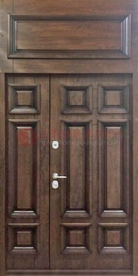 Классическая входная дверь с верхней фрамугой ДФГ-15 в Ивантеевке