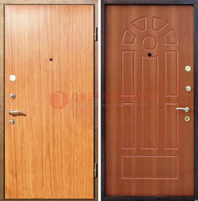Светлая железная дверь с ламинатом МДФ внутри ДЛ-15 в Ивантеевке
