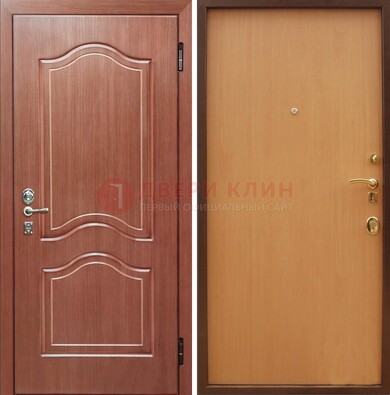 Входная дверь отделанная МДФ и ламинатом внутри ДМ-159 в Ивантеевке