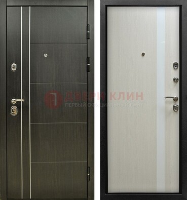 Морозостойкая темная металлическая дверь с МДФ ДМ-164 в Ивантеевке