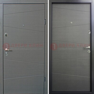 Темная стальная дверь с филенчатой МДФ ДМ-228 в Ивантеевке