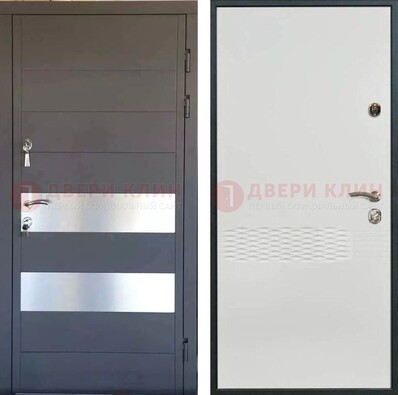 Металлическая дверь МДФ темная и светлая ДМ-420 в Ивантеевке