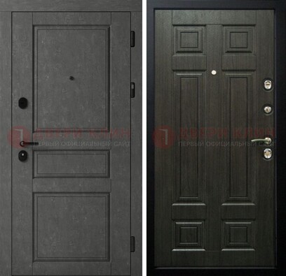 Серая стальная дверь с классическими МДФ ДМ-456 в Ивантеевке