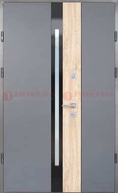 Полуторная металлическая дверь с МДФ ДМ-503 в Ивантеевке
