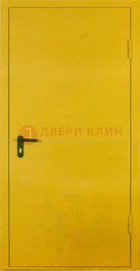Желтая железная дверь с нитроэмалью ДН-5 в Ивантеевке