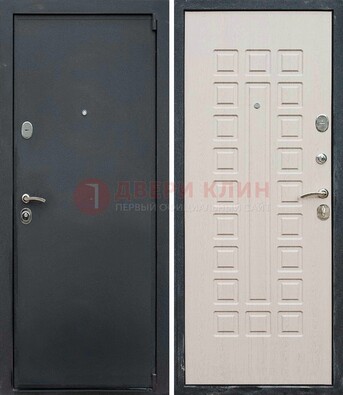 Черная металлическая дверь с порошковым покрытием ДП-101 в Белгороде