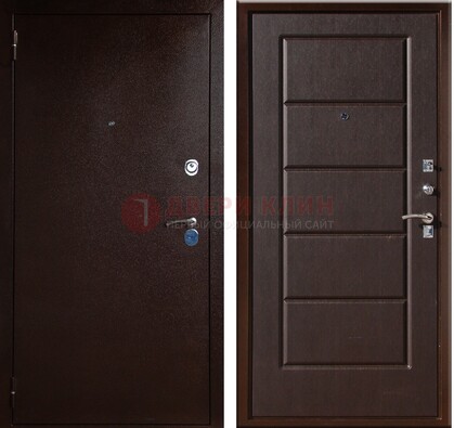 Темная входная дверь с порошковым окрасом ДП-113 в Ивантеевке