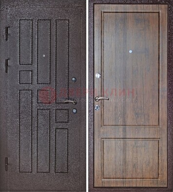 Темная входная дверь с порошковым покрытием МДФ внутри ДП-125 в Ивантеевке