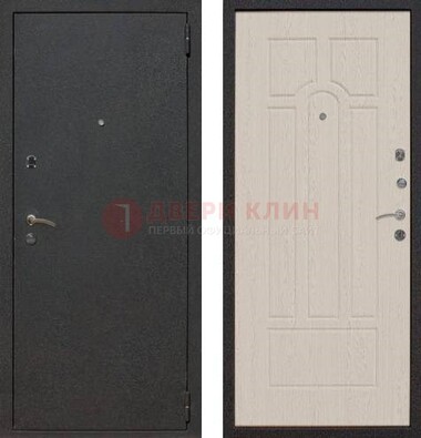 Серая входная дверь с порошковым покрытием МДФ внутри ДП-129 в Ростове-На-Дону