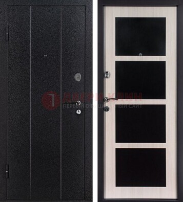Черная металлическая дверь с порошковым напылением ДП-176 в Ивантеевке