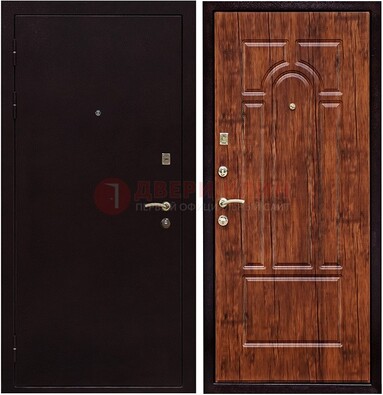 Темная железная дверь с порошковым покрытием ДП-194 в Ивантеевке