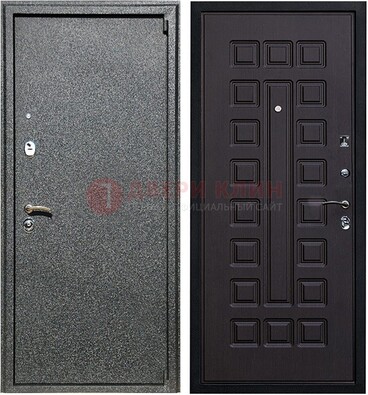 Черная стальная дверь с порошковым покрытием ДП-196 в Ивантеевке