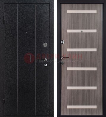 Черная стальная дверь с порошковым окрасом ДП-199 в Ивантеевке