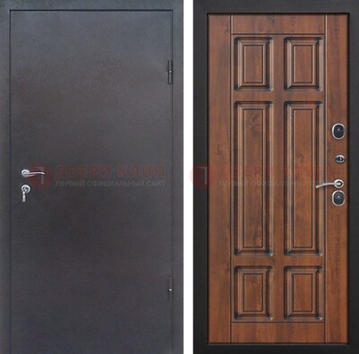 Темная входная дверь с порошковым покрытием с МДФ панелью ДП-235 в Ивантеевке