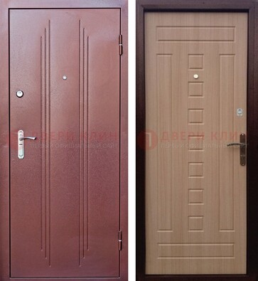 Стальная дверь с порошковым напыление цвета медный антик ДП-249 в Ивантеевке
