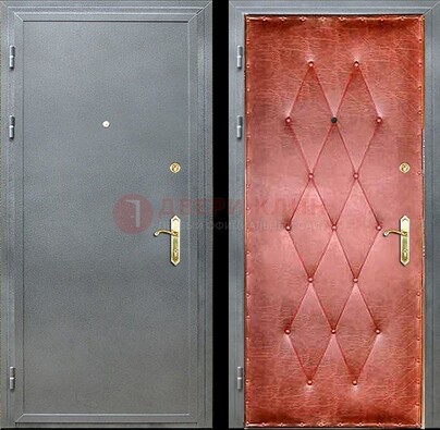 Серая стальная дверь с порошковым покрытием ДП-25 в Ивантеевке