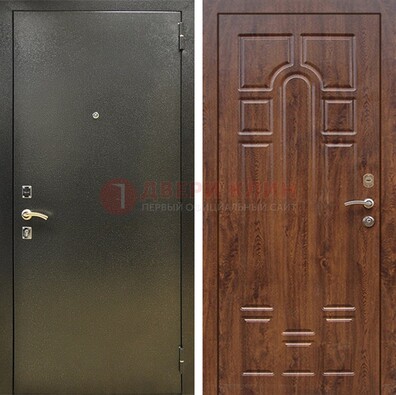Металлическая дверь Темное серебро с порошковым покрытием и МДФ ДП-271 в Ивантеевке