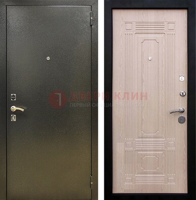Входная темно-серая дверь с порошковым напылением и МДФ ДП-273 в Ивантеевке