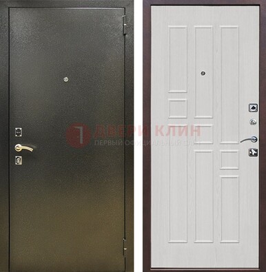 Входная дверь Темное серебро с порошковой отделкой и терморазрывом МДФ ДП-282 в Ивантеевке