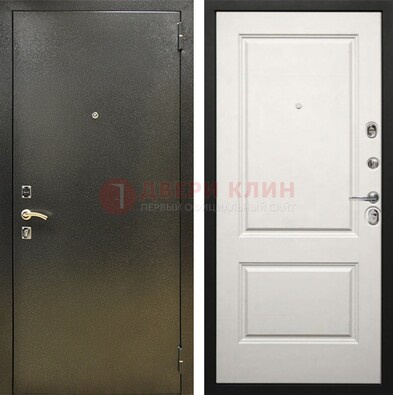 Металлическая темная дверь с порошковым напылением и классической МДФ ДП-298 в Ивантеевке