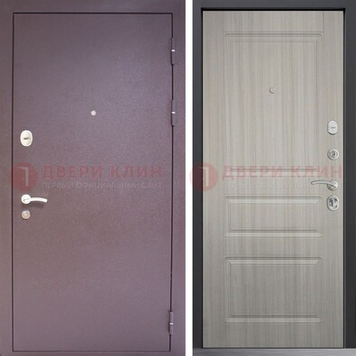 Темная стальная дверь с порошковым окрасом и МДФ ДП-310 в Ивантеевке