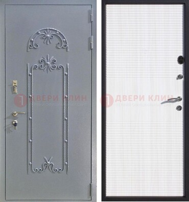 Черная входная дверь с порошковым покрытием ДП-67 в Ивантеевке