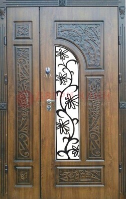 Морозостойкая металлическая парадная дверь ДПР-12 в Ивантеевке
