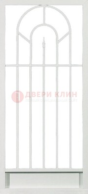 Стальная решетчатая дверь в белом цвете с пикой ДР-11 в Ивантеевке