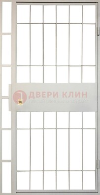 Железная решетчатая дверь в белом цвете ДР-19 в Ивантеевке