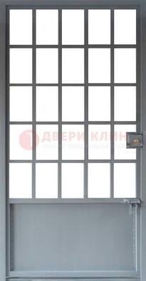 Металлическая решетчатая дверь в сером цвете ДР-7 в Ивантеевке