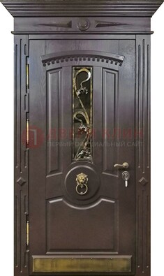 Элитная стальная дверь Винорит стекло и ковка ДСК-267 в Ивантеевке
