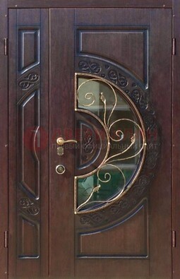 Полуторная железная дверь Винорит в классическом стиле ДСК-272 в Ивантеевке