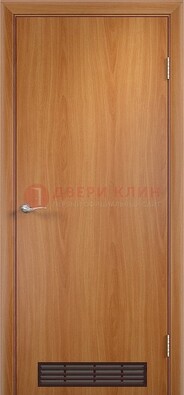 Светлая техническая дверь с вентиляционной решеткой ДТ-1 в Ивантеевке