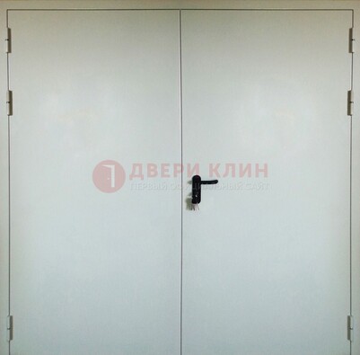 Белая металлическая техническая дверь ДТ-8 в Ивантеевке