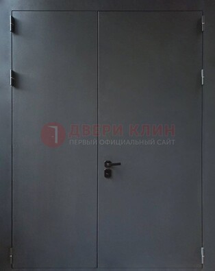 Черная распашная тамбурная дверь Порошок ДТМ-46 в Ивантеевке