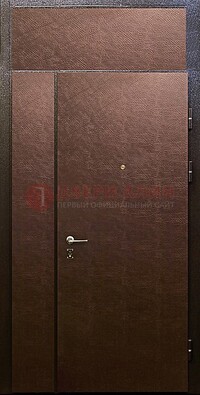 Тамбурная дверь с верхней фрамугой с винилискожей ДТМ-7 в Тихвине
