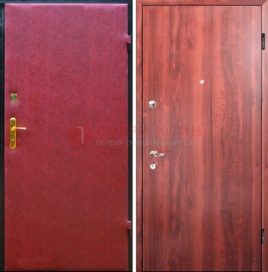 Красная входная дверь с винилискожей ДВ-30 в Ивантеевке