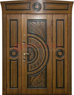 Парадная входная дверь с виноритом и узором ДВТ-194 в Ивантеевке