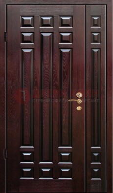 Коричневая металлическая дверь с виноритом ДВТ-20 в Ивантеевке
