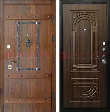 Темная стальная дверь с виноритом ДВТ-232 в Сергиевом Посаде