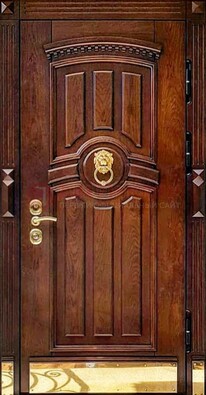 Входная дверь с виноритом в коричневом цвете ДВТ-236 в Ивантеевке