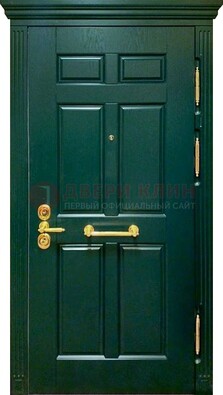 Классическая зеленая дверь с виноритом на улицу ДВТ-248 в Ивантеевке