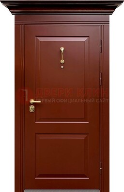 Красная железная дверь винорит для частного дома ДВТ-251 в Ивантеевке