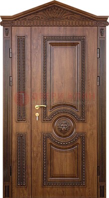 Узорная стальная дверь с виноритом для дома ДВТ-260 в Ивантеевке